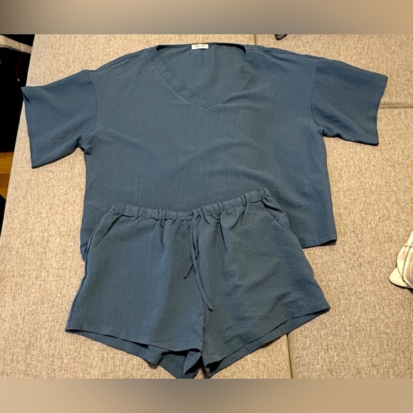 Tops - Two Piece Set - Shorts and Tee